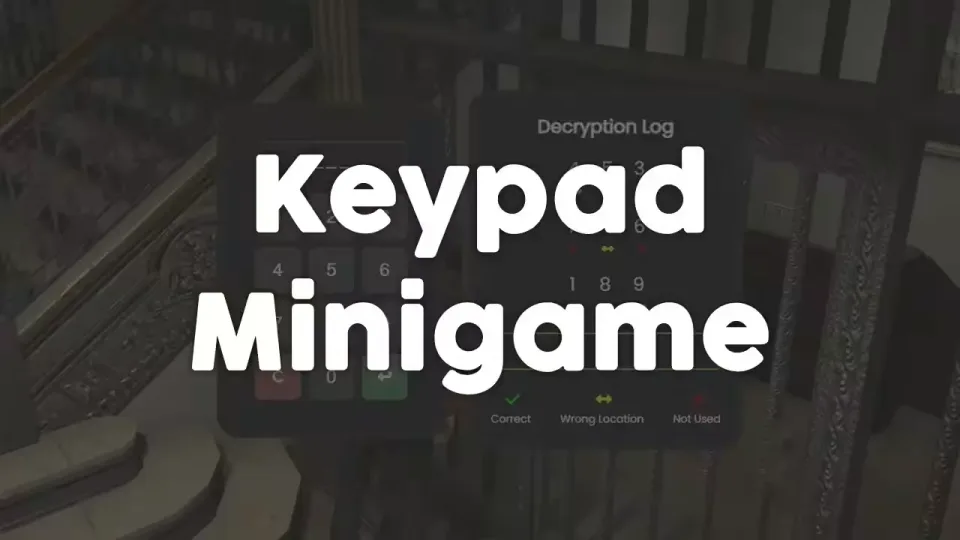 Free FiveM Keypad PIN Minigame, Standalone Script