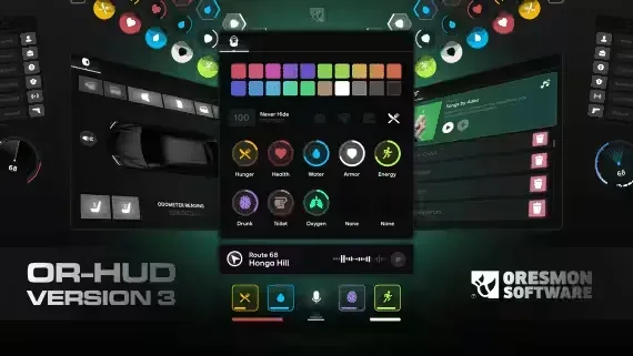 0Resmon 0R-HUD V3 Bars and Dials