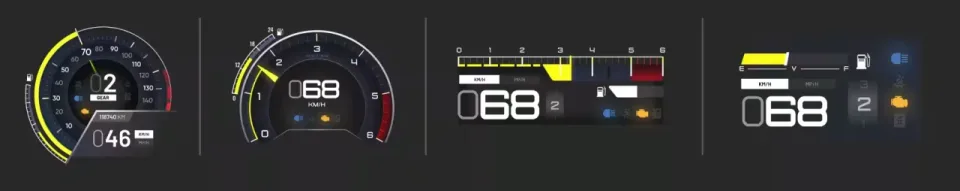 Izzy V7 Status Layouts and Speedometers